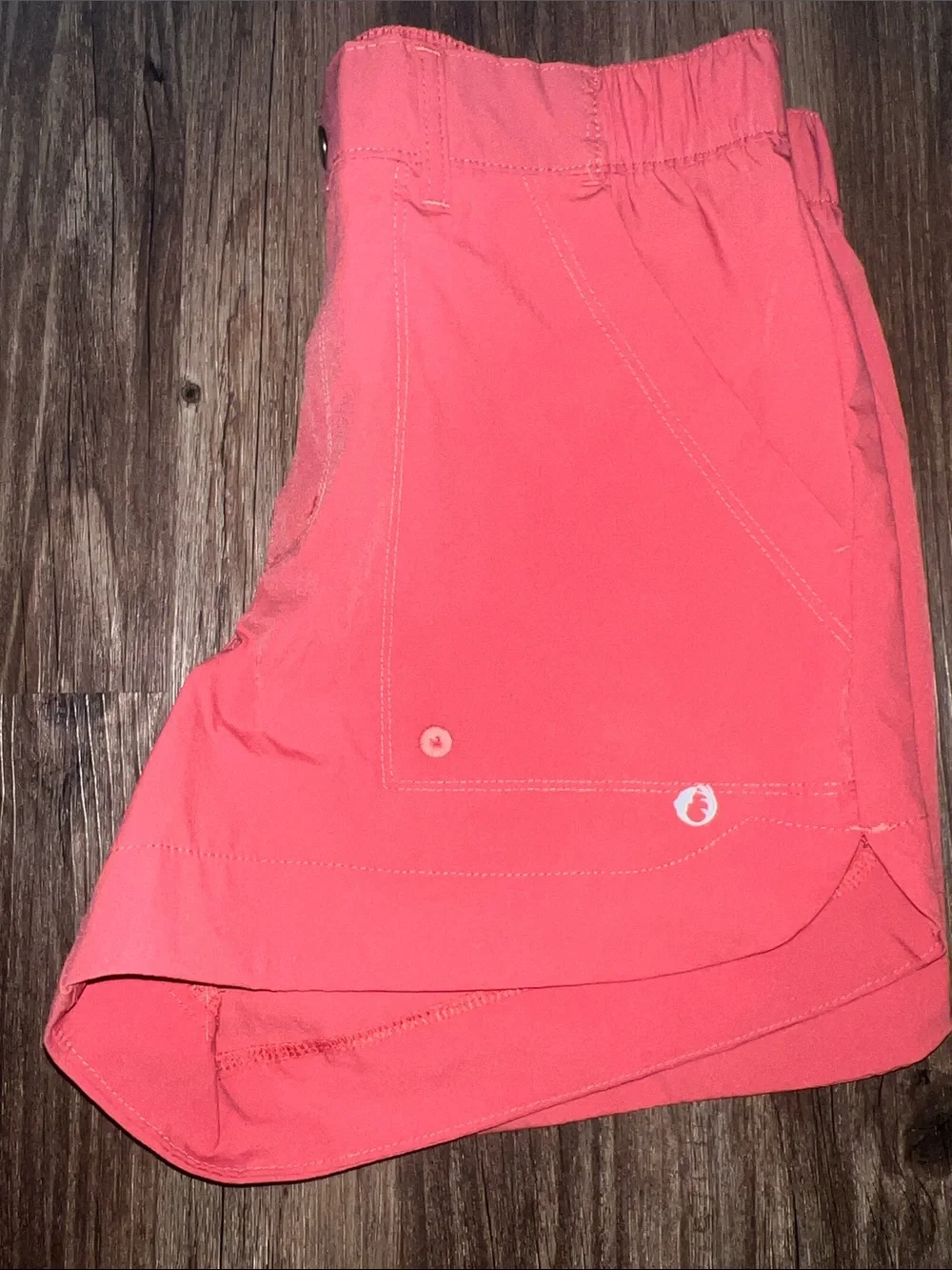 Women's Coral Athletic Shorts with Front Pockets - Picture 5 of 5